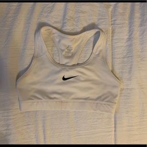White Nike sports bra